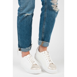 Tied snake print sneakers white 1