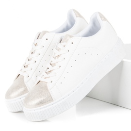 Tied snake print sneakers white 2