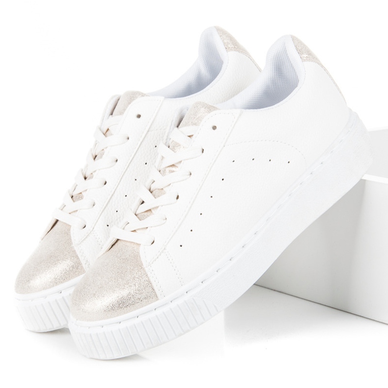 Tied snake print sneakers white 2