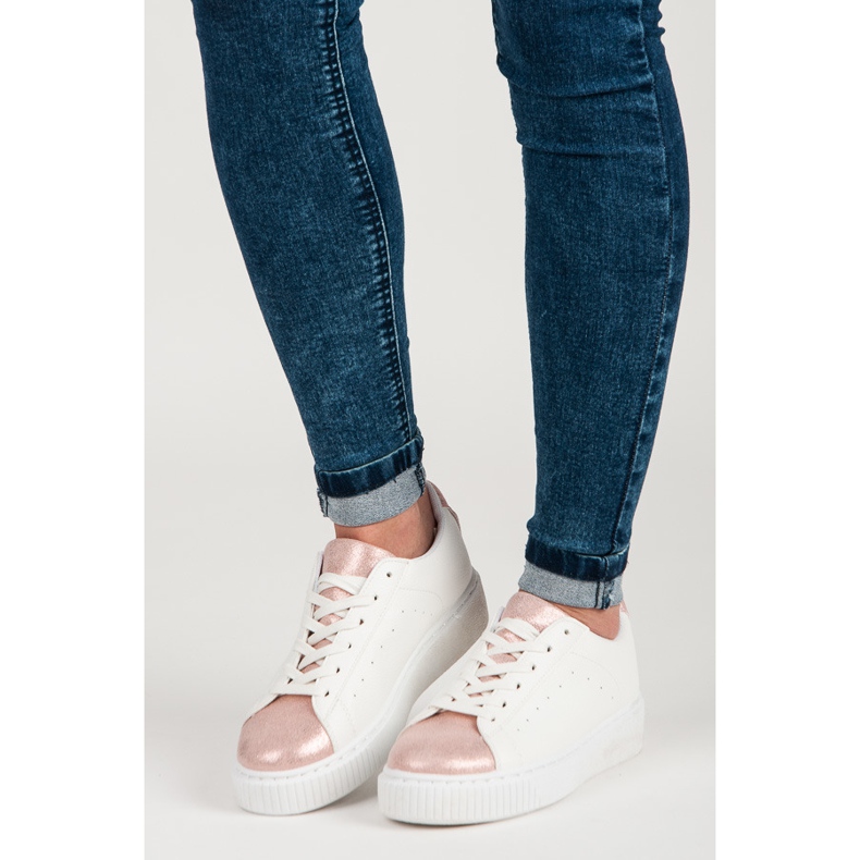 Tied snake print sneakers white 2