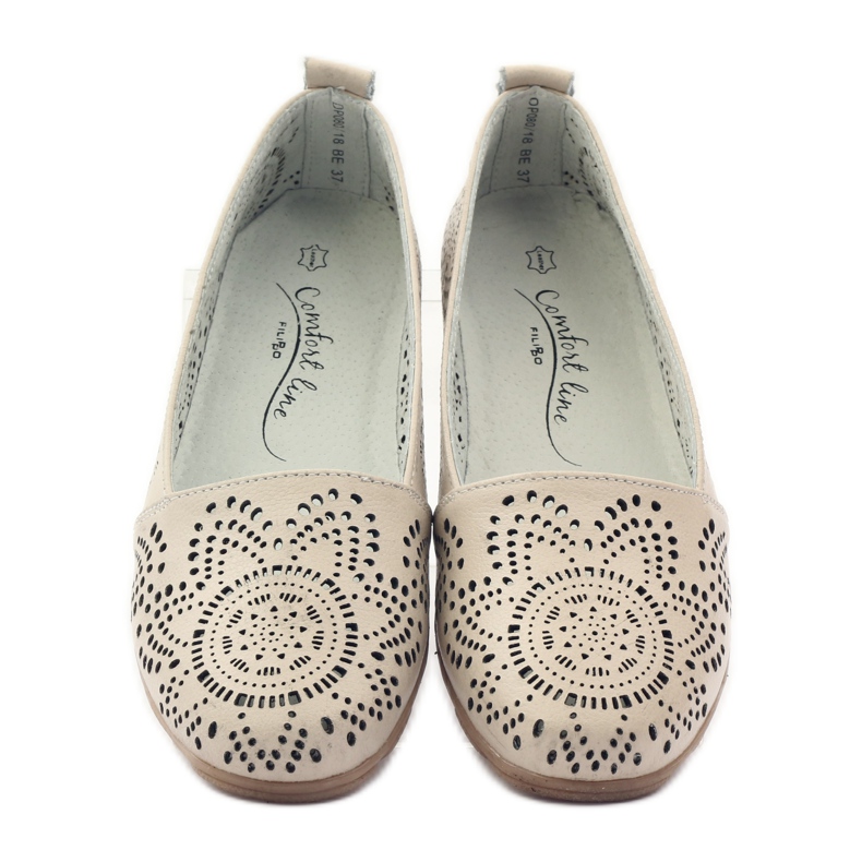 Filippo Lords openwork ballerinas F 080 beige 4