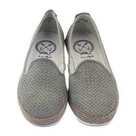 Filippo Gray Lords ballerinas F 081 espadrilles grey 4