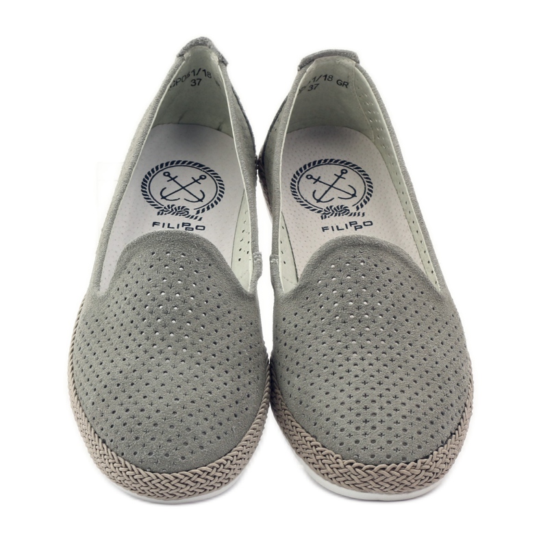 Filippo Gray Lords ballerinas F 081 espadrilles grey 4