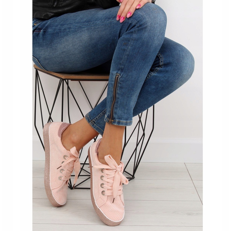 Pink women's sneakers AK03P Pink 2