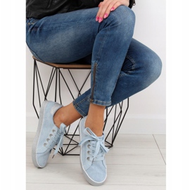 Blue women's sneakers AK03P Blue grey 2