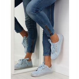 Blue women's sneakers AK03P Blue grey 1