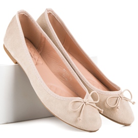 Seastar Beige suede ballerinas 2