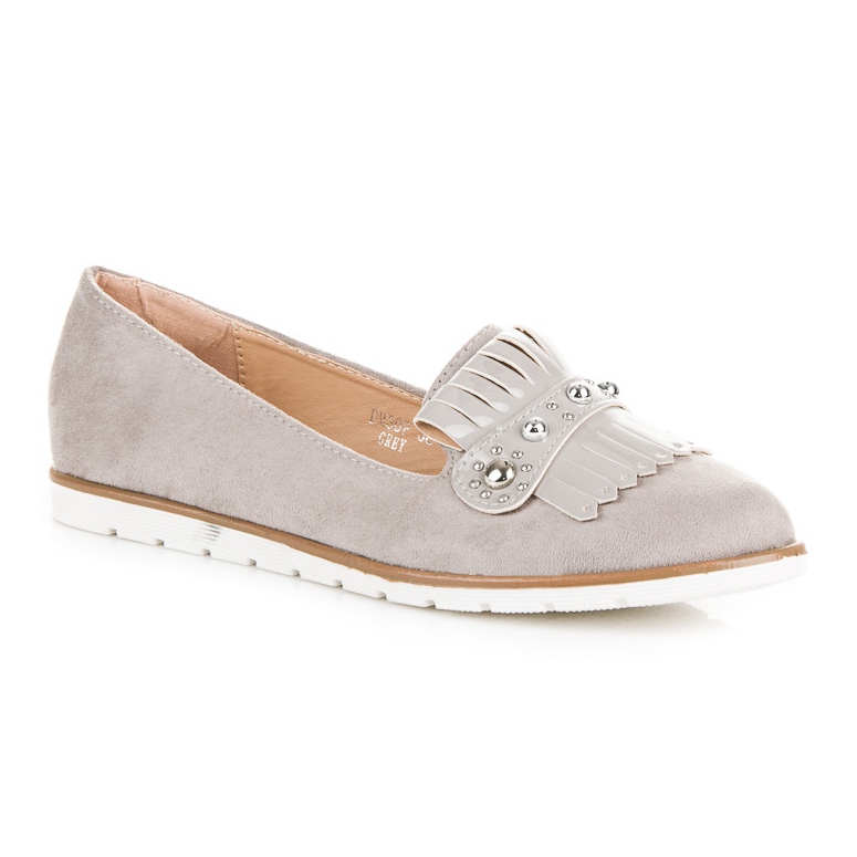 Seastar Suede Loafers With Fringes grey 1