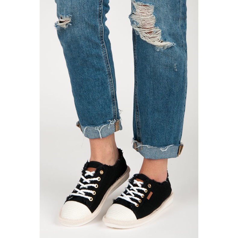 Seastar Lace-up Espadrilles black 1