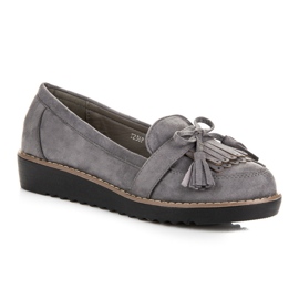 Seastar Loafers with fringes grey 1