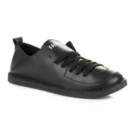 Seastar Black lace-up sneakers 1