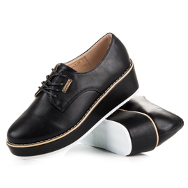 Tied wedge shoes vices black 2