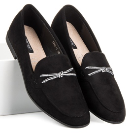 Suede loafers vices black 2