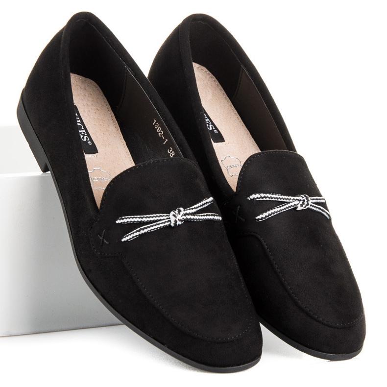 Suede loafers vices black 2