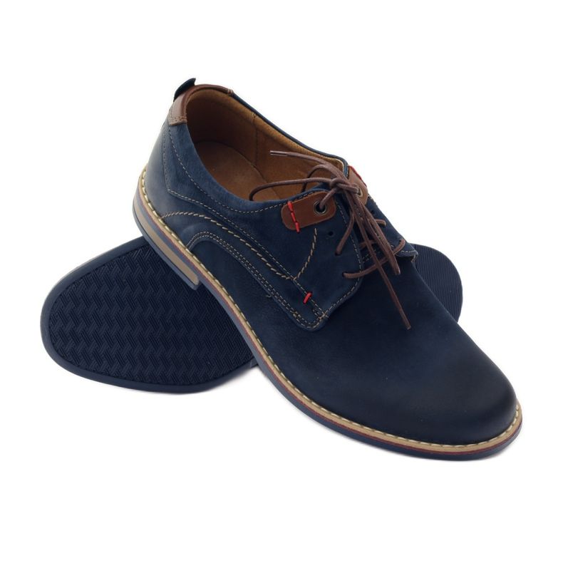 Causal shoes Riko 842 navy blue brown 3