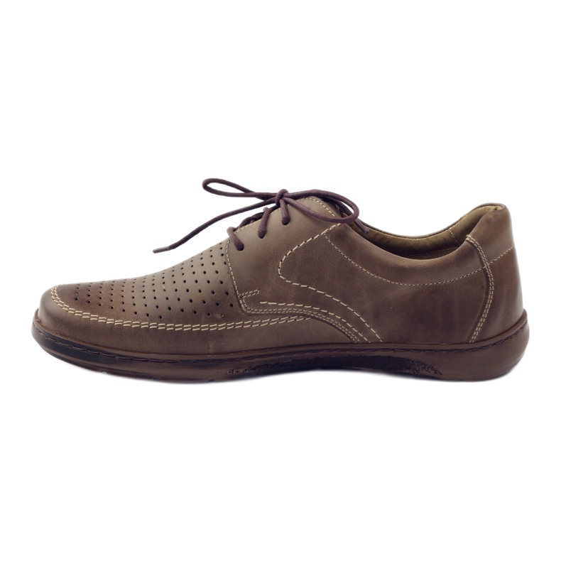 Riko men's shoes, perforated shoes 848 brown 2 Riko men's shoes, perforated shoes 848 brown 2