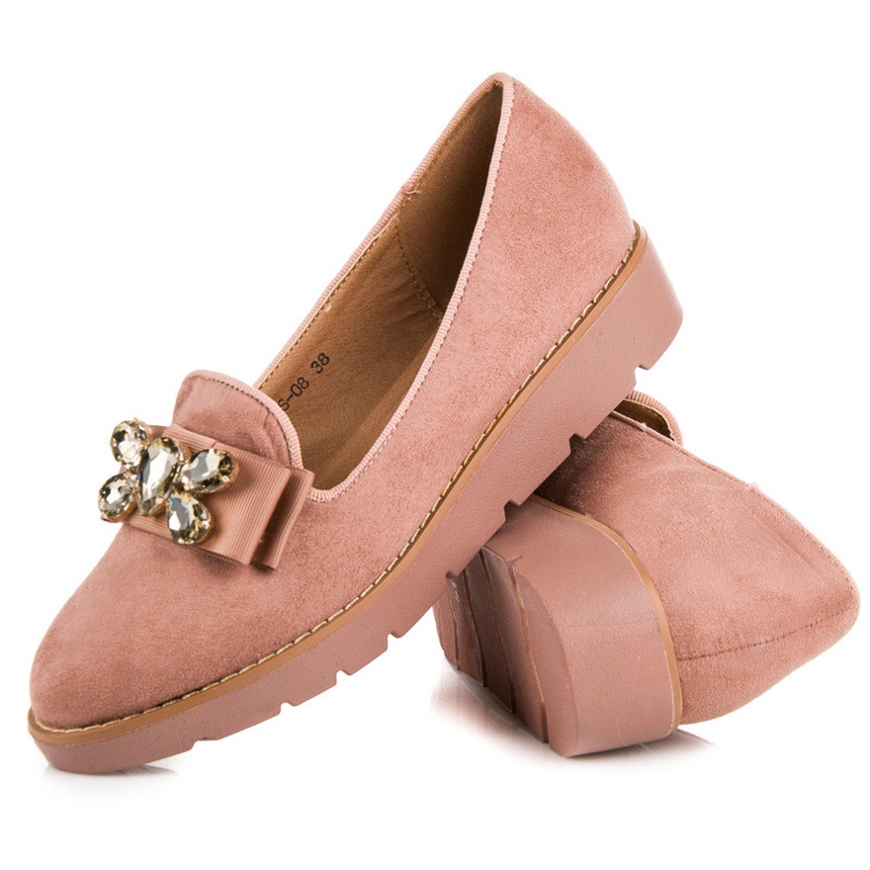 Comer Suede Lords With Ornament pink 2