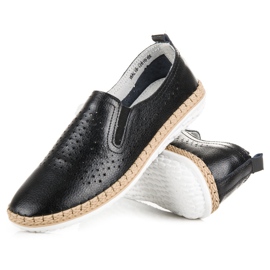 VINCEZA leather espadrilles black 2 VINCEZA leather espadrilles black 2