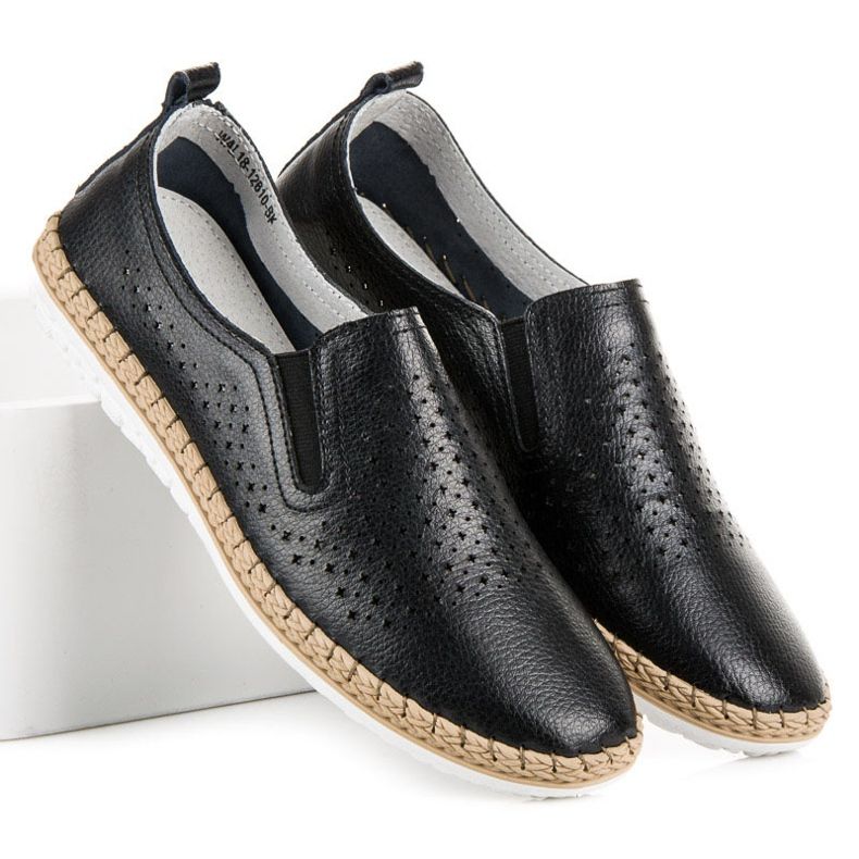 VINCEZA leather espadrilles black 1 VINCEZA leather espadrilles black 1