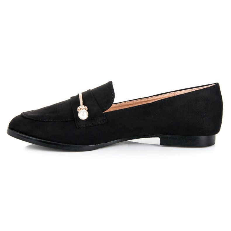 Seastar Loafers with pearls black 1