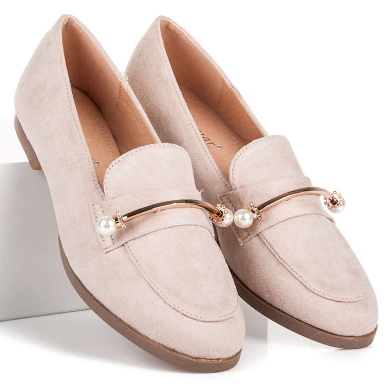 Seastar Loafers With Pearls beige 1