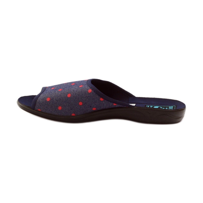 Women's slippers with dots Adanex navy blue red 2