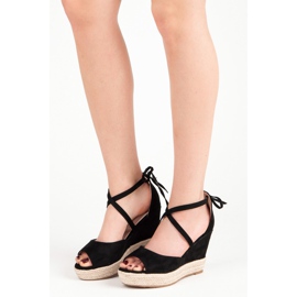 Seastar Tied espadrilles on the wedge black 1
