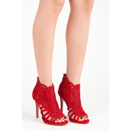 Seastar Openwork Sandals On A Slider red 1