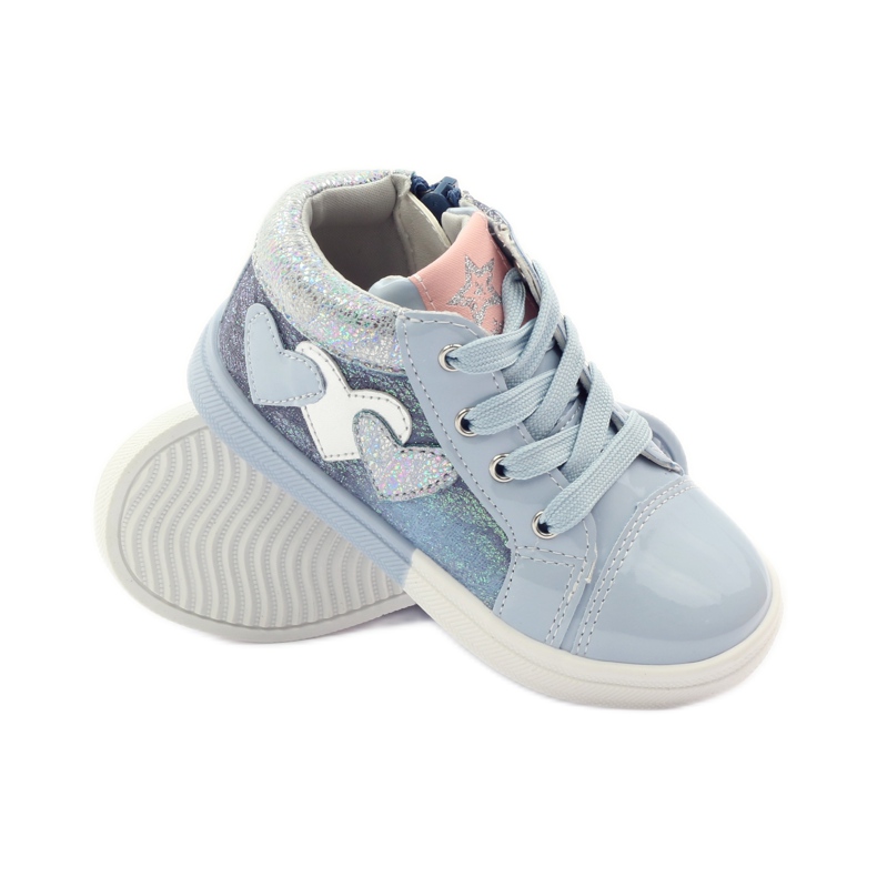American Club Sporty girls' American hearts grey blue 3 American Club Sporty girls' American hearts grey blue 3