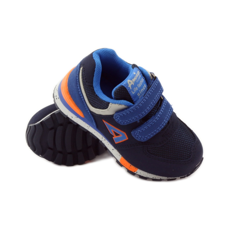 American Club American 15110 sneakers navy blue orange 3 American Club American 15110 sneakers navy blue orange 3