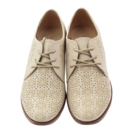 Sergio Leone Women's shoes with stylish flowers beige 4 Sergio Leone Women's shoes with stylish flowers beige 4