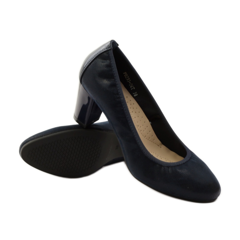 Sergio Leone Pumps on a post 233 navy blue 3