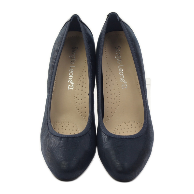 Sergio Leone Pumps on a post 233 navy blue 4