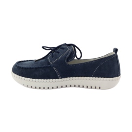 Leather Creepers shoes Filippo 020 navy blue 2