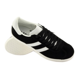 McKey Women's sports shoes DSP135 black sneakers white 3