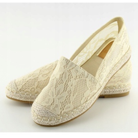 Beige lace espadrilles BB15P Beige 1