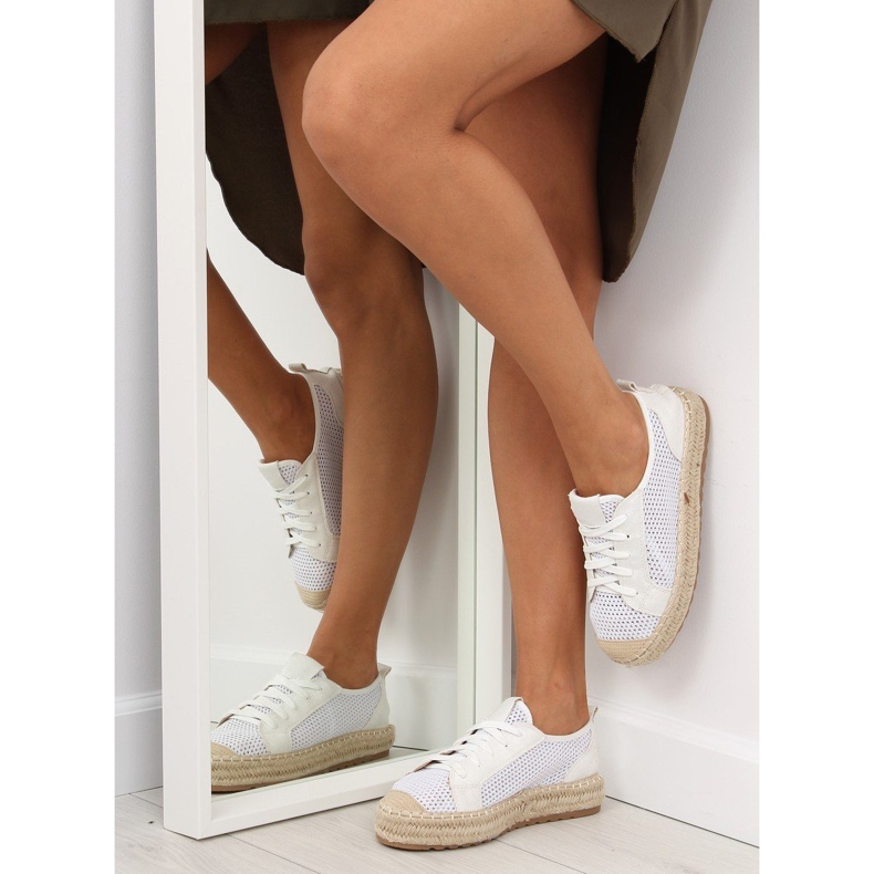 White espadrilles sneakers BB06P White 1