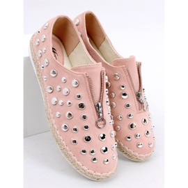 Espadrilles with pink studs 9039-28 Pink 1