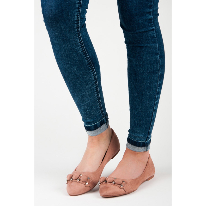 Seastar Suede Ballerina In Spitz pink 1