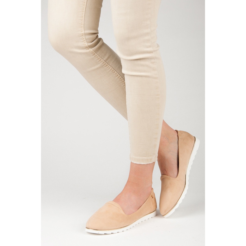 Slip-on suede ballerinas vices brown 2