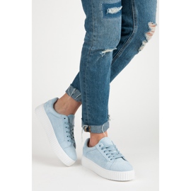 Seastar Suede sneakers on the platform blue 2