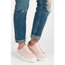 Seastar Suede Sneakers On The Platform pink 1