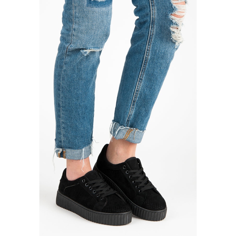 Seastar Suede sneakers on the platform black 1