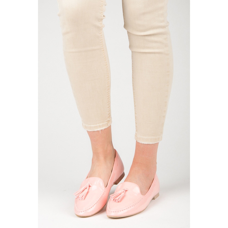 VICES lacquered loafers pink 1