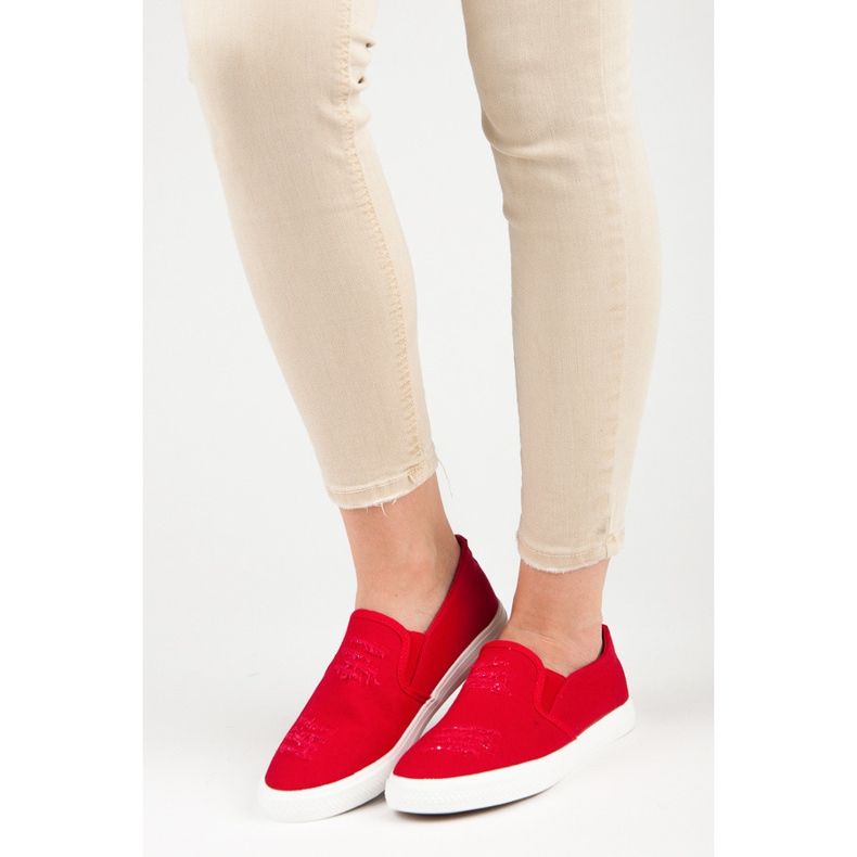 Seastar Red Slip On Sneakers 1