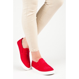 Seastar Red Slip On Sneakers 2