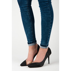 Satin Transparent Pins black 1