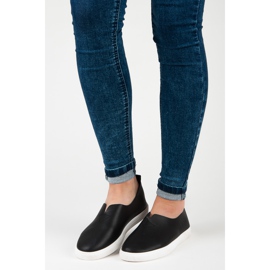 Black slip-on sneakers 1