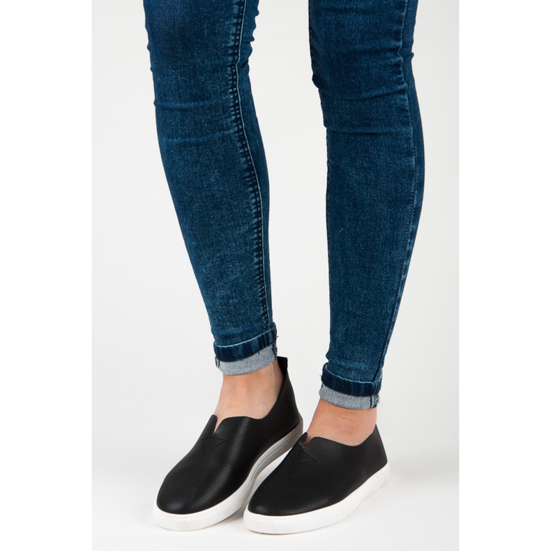 Black slip-on sneakers 1