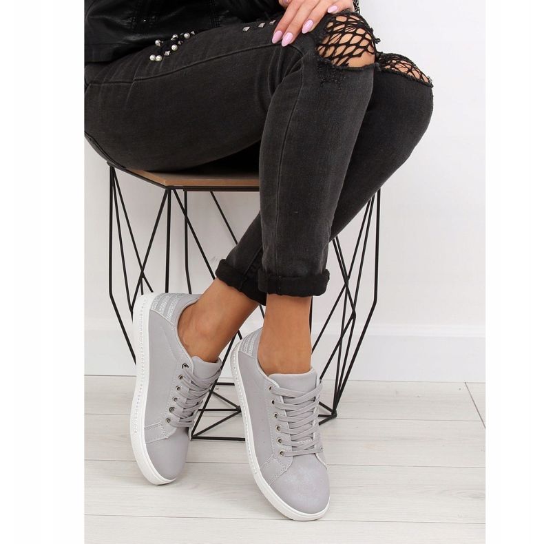 Gray Women's gray sneakers SU09p Gray grey 1